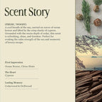 Scented Luxury Candles in Handmade Ceramic Jars, Soy Wax | Day On The Sea – Cypress & Cedar, Large Candle | Non Toxic, 2 Wicks, Reusable Big Blue Jar | Natural Spring Aromatherapy for Women & Men