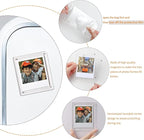 Acrylic Magnetic Refrigerator Picture Frames, 4.2"*3.46" Magnetic Fridge Clear Photo Frames Compatible with Polaroid Camera Instax Wide 300/210/200 Films for Refrigerator/Locker/Wall, 6Pack