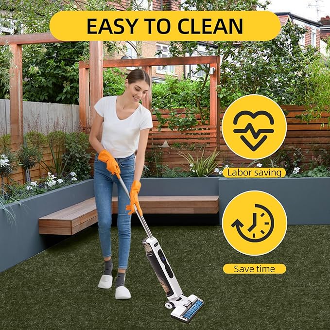 Marine Carpet,5 FT x 20 FT Olive Green Indoor Outdoor Carpet 0.2" Thick with Water-Proof TPE Backing, Non-Slide for Home, Patio, Porch, Deck