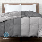 Bare Home Full Comforter - Reversible Colors - Goose Down Alternative - Ultra-Soft - Premium 1800 Series - All Season Warmth - Bedding Comforter (Full, Grey/Light Grey)