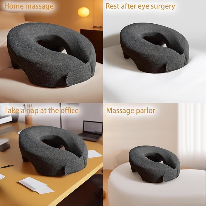 LittleJimmy Breathe Easy Face Down Pillow - Ergonomic Stomach Sleeper Pillow for Prone Sleeping - Adjustable Headrest - Ideal for Post-Eye Surgery Recovery