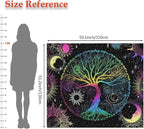 AACKart Blacklight Tapestry for Bedroom - Spiritual Tree of Life Wall Tapestry Glow in the Dark Wall Hanging 59.1 x 51.2 inches