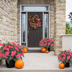 Artificial Impatiens Bouquet Flowers for Outdoors Silk Faux Flowers for Outdoor Impatiens Plants Decor Indoor Planters Kitchen Planters and Balcony Decorations 2PCS（Rose Red）