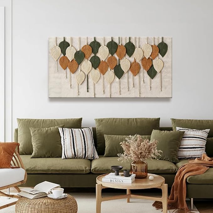 Tsomzxng Boho Wall Art Modern Wall Art Print Paintings Bohemian Feather Multicolor Canvas Wall Art Decor For Apartment Dorm Living Room Bedroom Nursery Backdrop Home Wall Decor 20"X 40"