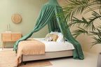 Green Bed Canopy for Queen and King-Sized Beds | Bedroom Decoration for Teens or Adults | Conical Shape Insect Netting | Mosquito Net in Multiple Colors and Sizes