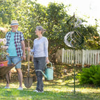 LimeHill Wind Spinner for Yard and Garden - Large Metal Windspinners for Outdoor Decorations (Silver Spherality)