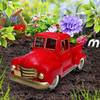 Red Vintage Metal Truck Decor, Red Christmas Truck Decor , Decorative Trucks For Your Home Kitchen, Bedroom, Office, Living Room, Bathroom, & Holiday Shelf Farmhouse Centerpiece Table Decorations