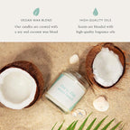 Literie Miami Inspired Scented Candle: 21st to 45th Street Beach - Coconut & Salt Water Scent, 7.5oz, 40 Hour Burn, Vegan Soy & Coconut Blend Candle for Home Decor, Gift for Women & Men