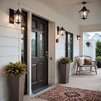 JUMMICO Set of 2 Resin Rattan Tall Planters for Outdoor Plants, Large Tapered Planters with Drainage Holes&Inner Trays, Flower Pots for Garden, Patio, Porch, Backyard (Brown, 24'')