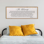LuZhiQiang The Blessing Christian Song Lyrics Wall Decor 40''×15'' Scripture May The Lord Bless You Bible Verse Wall Art Sign (Wood)