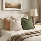 MIULEE Pack of 4 Decorative Textured Boucle Throw Pillow Covers 18x18 Inch Green Brown Accent Solid Pillow Cases Soft Couch Cushion Covers Modern Farmhouse Boho Chair Sofa Bed Livingroom Home Decor