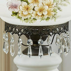 Touch of Class Abigail Hurricane Style Parlor Table Lamp - Antique Victorian Aesthetic - Painted by Hand - Floral Designs - Vintage Lighting for Bedroom, Living Room, Office Desk, Hotel and Bedside