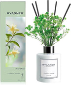 Reed Diffuser Set,5.1oz Cashmere Vanilla Scent Diffuser with Sticks Home Fragrance Reed Diffuser with Essential Oil for Bathroom Shelf Decor&Air Freshener,Home Bathroom Office Decor & Gifts