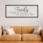 LuZhiQiang Family A Little Bit of Crazy Sign Wall Decor 40"x15" Large Family Signs Wood Framed Hanging Wall Art (Black)