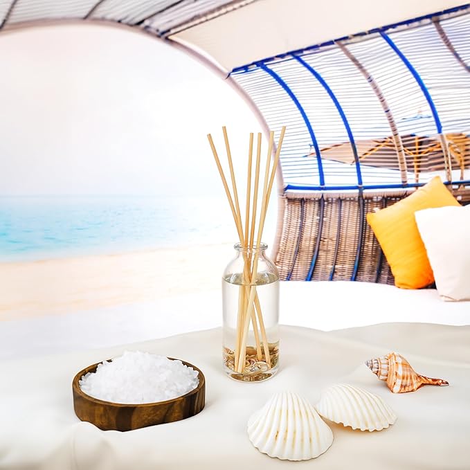 Urban Naturals Coconut Breeze Reed Diffuser Oil Set with Reed Sticks – Warm Coconut, Pineapple and Tahitian Vanilla - Made in The USA