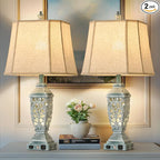 AIDENOEY Farmhouses Table Lamp with USB & USB-C Charging Ports, 3-Color Dimmable & Stepless Bottom Dimming, Touch Control & Switch, Vintage Bedside Lamp for Bedroom Living Room Office,(27.5" high)