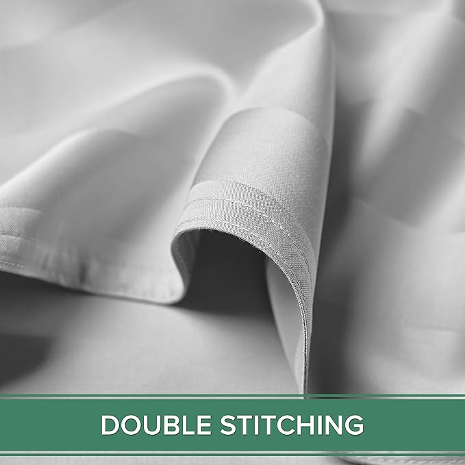 California King Sheets by Pure Bamboo, Genuine 100% Organic Viscose Derived from Bamboo Bed Sheet Set, Soft & Cooling, Double Stitching, Lifetime Quality Promise (California King, Jacquard White)