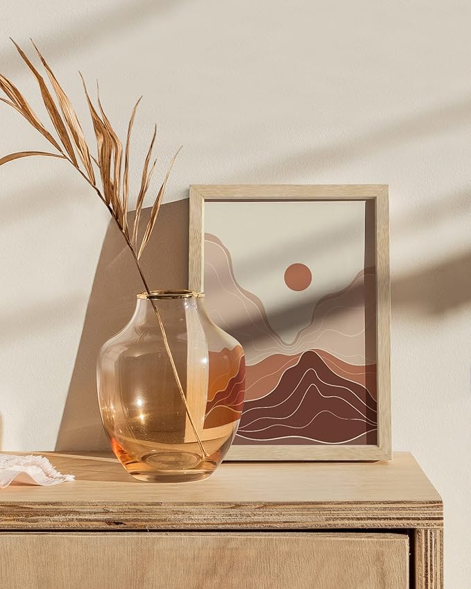 HAUS AND HUES Wood Picture Frame, 5x7 inches, Beige (Natural Oak, Poster Type, Set of 1)