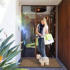 Mibao Front Door Mat, Dirt Trapper Welcome Mat for Outdoor Indoor, Non-Slip Waterproof Doormat, Durable Machine Washable Low Profile Entry Rug for Back Door Outside Patio Porch, 48" x 24", Brown