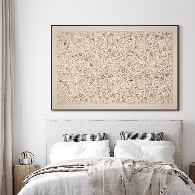 SIGNWIN 46"x72" Extra Large Framed Wall Art Vintage Botanical Sketch with Detailed Floral Pattern, Classic Nature Illustration for Home Living Room Bedroom Decor (Frame Assembly Required)