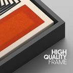 SIGNWIN Framed Canvas Print Wall Art Set Mid-Century Rising Sun & Color Blocks Abstract Geometric Illustrations Graffiti & Street Art Modern Art for Living Room, Bedroom, Office - 24"x36"x3 Black