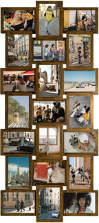 Jerry & Maggie 4X6 Collage Picture Frames for Wall Decor, 21 Opening Collage Wall Hanging for 6x4 Photo, Multi Picture Frame Set with One-piece Design Gold