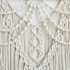Achart Macrame Wall Hanging Large- Boho Wall Decor- large wall art- Wall Decor Living Room- Macrame Tapestry Boho Decor for Bedroom (Beige-Fringe)