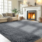 Fluffy Area Rug Living Room: Grey Shag Rug 6x9 Plush Rugs for Living Room - Large Fuzzy Soft Carpet (Gray 6x9 Feet)