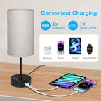 Unicozin Table Lamp, 3 CCT 3000K/4500K/6500K & RGB Color Changing, Stepless Dimmable, 17Inch Bedside Lamp for Reading, Ambience Nightstand Light for Home Decor Party, Beige Shade