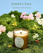 M&SENSE Earl Grey Tea Scented Candle, Cracking Wooden Wick Soy Wax, 18oz 100 Hours Long Lasting Clean Burn, Large Jar Candles for Home Decor, Non-Toxic Relaxing Aromatherapy Gifts for Women