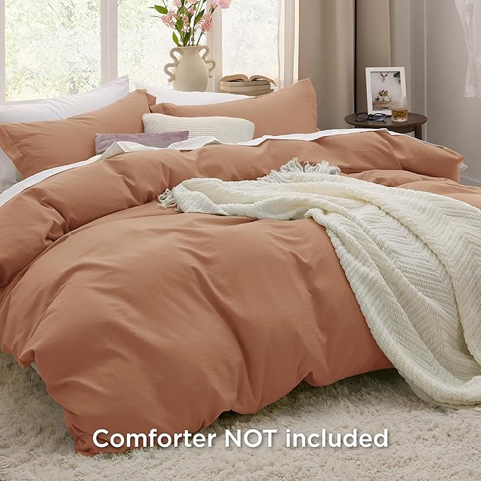 Bedsure Taupe California King Duvet Cover - Prewashed Cotton-Like Extra Soft Bedding Set, Includes 1 Cal King Duvet Cover 104x98 Inches with Zipper Closure & 2 Pillow Shams, Comforter Not Included