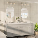 TokeShimi 20x28 Irregular Wall Mirror Beveled, Frameless Mirror Bathroom Stylish, Shatterproof Decorative Oval Bathroom Vanity Mirrored Round Modern for Living Room, Entryway, Restroom