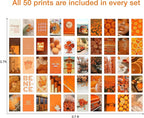 Y2K BOO Vibrant Orange Wall Collage Kit - 50 Aesthetic Posters for Room Decor, Perfect Dorm and Bedroom Wall Art, Trendy Orange Collage Kit for Teen Girls