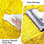 Yellow Living Room Area Rug 6x9: Shag Area Rugs for Bedroom - Shaggy Soft Cozy Carpet for Kids Room Home Decor (Yellow,6x9 Feet)