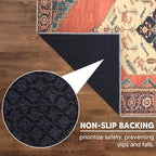 Keen Home Design 4x6 Rug - Machine Washable Area Rug with Non-Slip Backing, Ideal for Living Room, Dining Room, Bedroom - Vintage, Easy Clean, Durable, Low Pile Rug - (4' x 6')