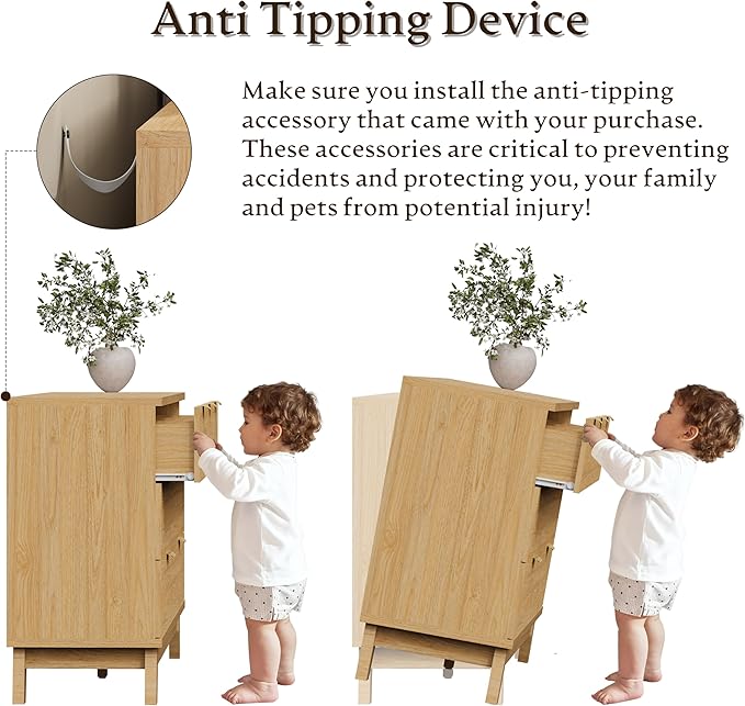 57" Long Dresser for Bedroom, 7-Drawer Fluted Chest, Wide Wood Storage Dresser with Metal Slides and Handles, Stable Base, Modern Clothes Organizer for Primary Suite, Guest Room, Nursery