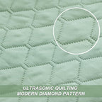 Exclusivo Mezcla Reversible California King Size Quilt Bedding Set with Pillow Shams, Lightweight Quilts Cal King Size, Soft Bedspreads Bed Coverlets for All Seasons - (Light Green, 112"x104")