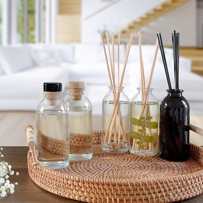 Urban Naturals Bay Rum & Sandalwood Reed Diffuser Scent Sticks Gift Set | Powdery Bay Rum, Sandalwood, Earthy Patchouli & Musk | A Bold, Spicy, Masculine Scent | Smells Like an Old Time Barber Shop