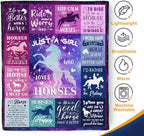 Horse Blanket Gift for Women Girls Kids Teens Horse Lover Gifts Just A Girl Who Loves Horses Themed Western Soft Cozy Bed Couch Plush Birthday Christmas Throw Blanket 50"x60"