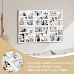 Jerry & Maggie 4×6 collage frame 24 pictures, picture frames collage wall decor, 24 slot picture frame Wall Hanging For 6×4 Photo, White