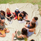 PHF 100% Cotton Waffle Blanket Oversized King 120"x120", Lightweight Breathable Extra Large 10'x10' Summer Blankets for Bed, Giant Big Luxury Aesthetic Woven Bedding for Home Decor, Cannoli Cream