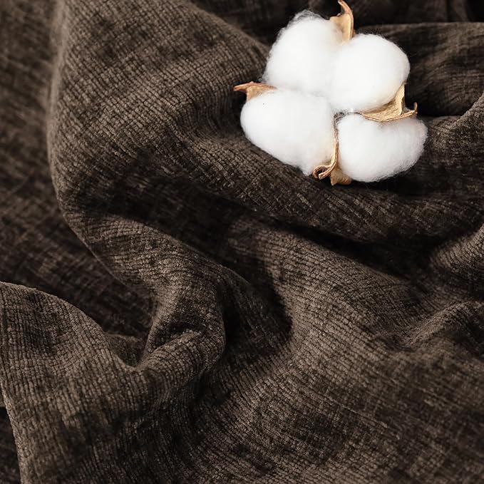 CaliTime Throw Pillow Covers Decorative 20 X 26 Inches Pack of 2 Cozy Chenille Standard Pillow Shams Cases for Couch Sofa Bed Living Room Home Coffee