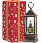 10'' Nutcracker Snow Globe, Musical Christmas Water Lantern with Swirling Glittering Home Decoration and Gift, Battery Operated or USB Powered