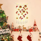 Macrame Hanging Photo Display Boho Wall Decor with String Lights Wooden Beads Garland Picture Frame Collage Holder with 30 Clips for Room, Bedroom, Dorm, Christmas Teenage Teen Girl Gifts (Beige, Medium)