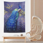 yowecso Peacock Tapestry - Purple Peacock Wall Hanging for Bedroom, Living Room & Dorm - Aesthetic Wall Decor - 60"x90"