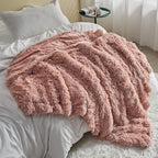 GONAAP Fuzzy Faux Fur Throw Blanket Pink Super Soft Cozy Plush Fuzzy Shaggy Blanket for Couch Sofa Bed (Pink, Throw(40"x50"))