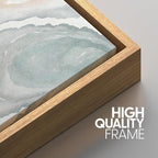 SIGNWIN Framed Canvas Print Wall Art Abstract Geode Soft Pastel Agate Slice Photography Modern Art Minimalist Black and White for Living Room, Bedroom, Office - 24"x36"x3 Natural