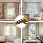 Oneach Gold Curtain Rods for Windows 28 to 48 Inch, 1 Inch Pole Adjustable Length Heavy Duty Metal Curtain Rod Set, for Outdoor Bedroom Kitchen Living Room (16 to 60 Inch)