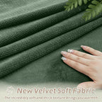 Arfntevss Sectional Recliner Couch Covers Velvet Corner Sectional Sofa Cover for Reclining Stretch Soft L Shape Recliner Slipcover Thick U Shaped Washable Protector (5 Seat Cover, Grayish Green)