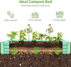 Land Guard 8×4×1ft Galvanized Metal Raised Garden Bed, Metal Planter Kit Box Outdoor for Deep-Rooted Vegetables, Flowers, Green and Herbs (Lime Green)…